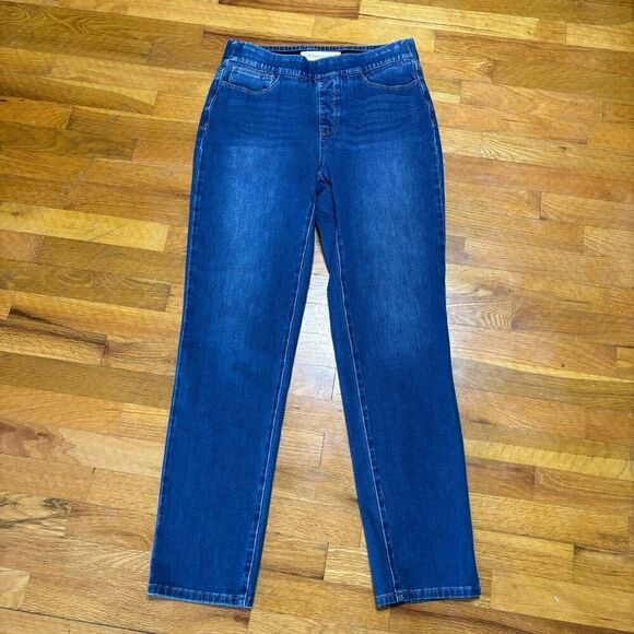 Soft Surroundings Pull On Comfort Waist Denim Jeans Medium Tall TM - Picture 1 of 3